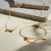 Wholesale Women's Geometric Stainless Steel Inlaid Purple Zircon Electroplated Bracelet Jewelry