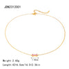 Wholesale Women's Geometric Stainless Steel Inlaid Purple Zircon Electroplated Bracelet Jewelry