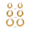 Wholesale Women's Geometric Stainless Steel Jewelry Electroplated Ring Earrings