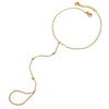 Wholesale Women's Geometric Stainless Steel Jewelry With 18K Gold Electroplated Simple Clip Bead Chain And Finger Chain In Joker Trend
