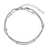 Wholesale Women's Geometric Stainless Steel 18K Electroplated Anklet Simple Design