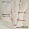 Wholesale Women's Geometric Stainless Steel 18K Electroplated Beaded Clavicle Chain Jewelry