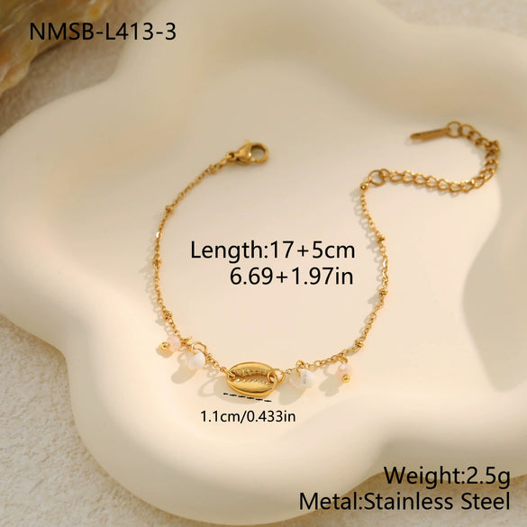 Wholesale Women's Geometric Stainless Steel 18K Electroplated Bracelet Jewelry