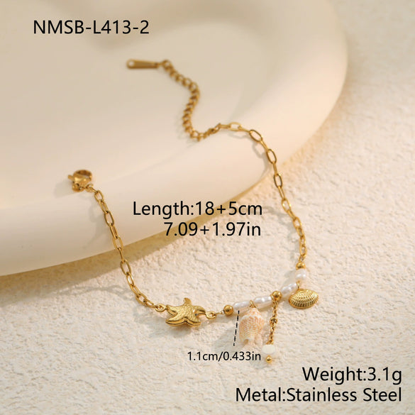 Wholesale Women's Geometric Stainless Steel 18K Electroplated Bracelet Jewelry