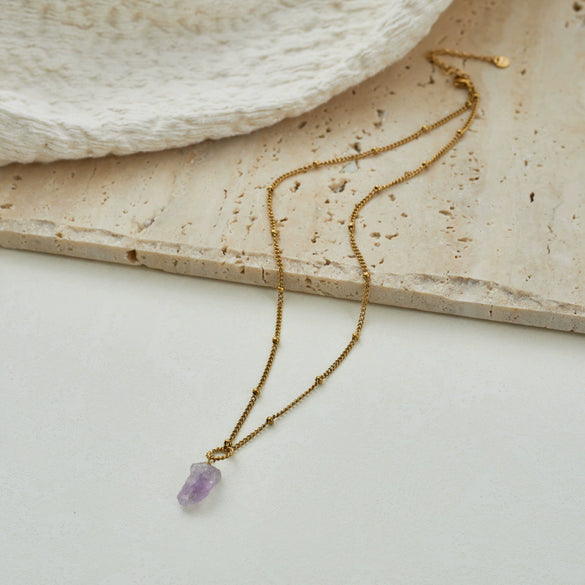 Wholesale Women's Geometric Stainless Steel 18K Electroplated Heart Necklace Fashion Jewelry