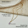 Wholesale Women's Geometric Stainless Steel 18K Electroplated Heart Necklace Fashion Jewelry