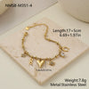 Wholesale Women's Geometric Stainless Steel 18K Electroplated Love Heart Star Beaded Bracelet Highend Jewelry
