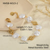 Wholesale Women's Geometric Stainless Steel 18K Electroplated Round Pendant Bracelet In Light Luxury Style