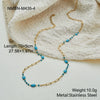 Wholesale Women's Geometric Stainless Steel 18K Gold Electroplated Beaded Necklace With Multilayered Wear