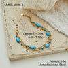 Wholesale Women's Geometric Stainless Steel 18K Gold Electroplated Beaded Necklace With Multilayered Wear