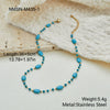 Wholesale Women's Geometric Stainless Steel 18K Gold Electroplated Beaded Necklace With Multilayered Wear