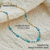 Wholesale Women's Geometric Stainless Steel 18K Gold Electroplated Beaded Necklace With Multilayered Wear
