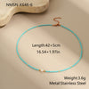 Wholesale Women's Geometric Stainless Steel 18K Gold Electroplated Beaded Necklace