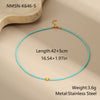 Wholesale Women's Geometric Stainless Steel 18K Gold Electroplated Beaded Necklace
