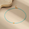 Wholesale Women's Geometric Stainless Steel 18K Gold Electroplated Beaded Necklace