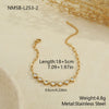 Wholesale Women's Geometric Stainless Steel 18K Gold Electroplated Clavicle Chain Bracelet Necklace