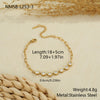 Wholesale Women's Geometric Stainless Steel 18K Gold Electroplated Clavicle Chain Bracelet Necklace