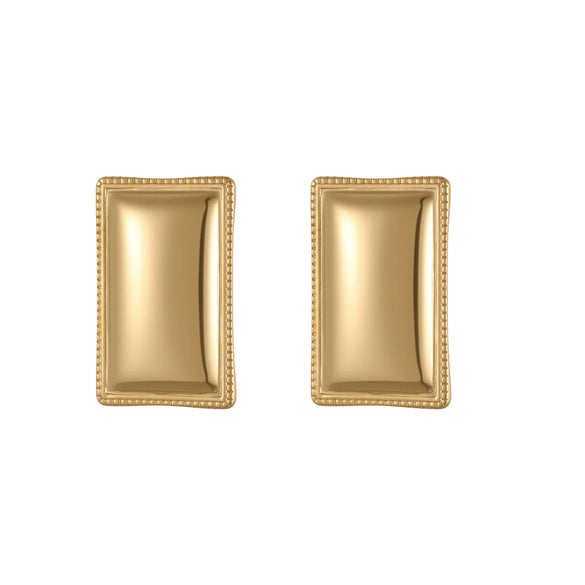 Wholesale Women's Geometric Stainless Steel 18K Gold Electroplated Earrings Highend Fashion Jewelry