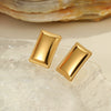 Wholesale Women's Geometric Stainless Steel 18K Gold Electroplated Earrings Highend Fashion Jewelry