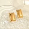 Wholesale Women's Geometric Stainless Steel 18K Gold Electroplated Earrings Highend Fashion Jewelry