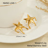 Wholesale Women's Geometric Stainless Steel 18K Gold Electroplated Earrings Jewelry