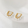 Wholesale Women's Geometric Stainless Steel 18K Gold Electroplated Earrings