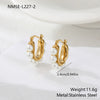 Wholesale Women's Geometric Stainless Steel 18K Gold Electroplated Earrings