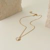 Wholesale Women's Geometric Stainless Steel 18K Gold Electroplated Eightpointed Star Round Pendant Necklace