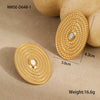 Wholesale Women's Geometric Stainless Steel 18K Gold Electroplated Hammered Texture Earrings