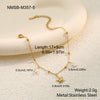 Wholesale Women's Geometric Stainless Steel 18K Gold Electroplated Multilayered Flower Bracelet Hand Jewelry
