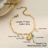 Wholesale Women's Geometric Stainless Steel 18K Gold Electroplated Multilayered Flower Bracelet Hand Jewelry