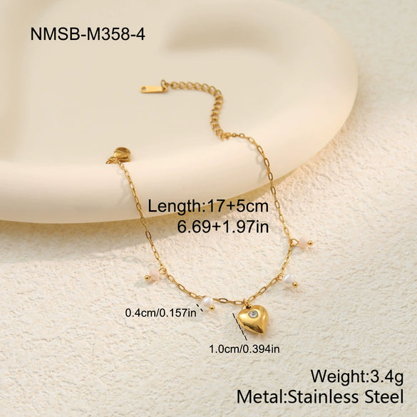 Wholesale Women's Geometric Stainless Steel 18K Gold Electroplated Multilayered Flower Bracelet Hand Jewelry