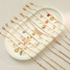 Wholesale Women's Geometric Stainless Steel 18K Gold Electroplated Multilayered Flower Bracelet Hand Jewelry