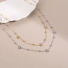 Wholesale Women's Geometric Stainless Steel 18K Gold Electroplated Necklace Accessory