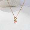 Wholesale Women's Geometric Stainless Steel 18K Gold Electroplated Necklace For Office Ladies