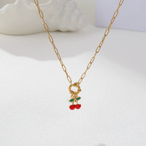 Wholesale Women's Geometric Stainless Steel 18K Gold Electroplated Necklace For Office Ladies