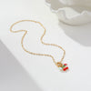 Wholesale Women's Geometric Stainless Steel 18K Gold Electroplated Necklace For Office Ladies