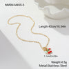 Wholesale Women's Geometric Stainless Steel 18K Gold Electroplated Necklace For Office Ladies