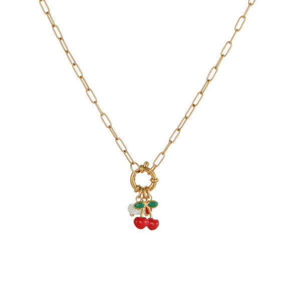 Wholesale Women's Geometric Stainless Steel 18K Gold Electroplated Necklace For Office Ladies