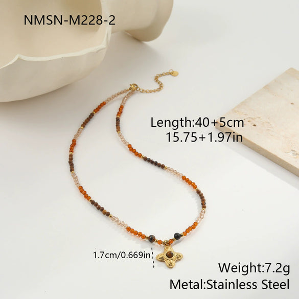 Wholesale Women's Geometric Stainless Steel 18K Gold Electroplated Necklace Pendant