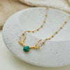 Wholesale Women's Geometric Stainless Steel 18K Gold Electroplated Necklace
