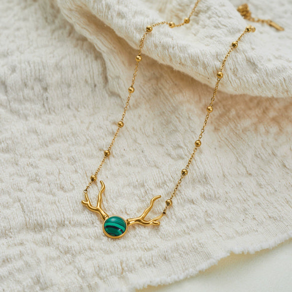 Wholesale Women's Geometric Stainless Steel 18K Gold Electroplated Necklace
