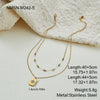 Wholesale Women's Geometric Stainless Steel 18K Gold Electroplated Necklace