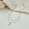 Wholesale Women's Geometric Stainless Steel 18K Gold Electroplated Necklace