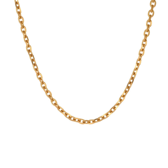 Wholesale Women's Geometric Stainless Steel 18K Gold Electroplated Paperclip Twist Chain Clavicle Necklace