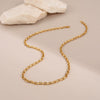 Wholesale Women's Geometric Stainless Steel 18K Gold Electroplated Paperclip Twist Chain Clavicle Necklace