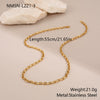 Wholesale Women's Geometric Stainless Steel 18K Gold Electroplated Paperclip Twist Chain Clavicle Necklace