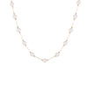 Wholesale Women's Geometric Stainless Steel 18K Gold Electroplated Pearl Clavicle Chain Choker Necklace