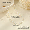 Wholesale Women's Geometric Stainless Steel 18K Gold Electroplated Pearl Clavicle Chain Choker Necklace