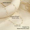 Wholesale Women's Geometric Stainless Steel 18K Gold Electroplated Pearl Clavicle Chain Choker Necklace